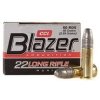 Náboj kulový CCI, Blazer High Velocity, .22 LR, 40GR (2,6g), Solid - 3