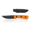 P200 Mk.II - DLC BLACK, PLAIN EDGE, ORANGE GRIP, LEATHER SHEATH - 1