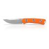 P200 Mk.II - STONEWASH, PLAIN EDGE, ORANGE GRIP, LEATHER SHEATH - 3