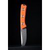 P200 Mk.II - STONEWASH, PLAIN EDGE, ORANGE GRIP, LEATHER SHEATH - 6