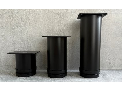 Kovová nožka kulatá DN-795 ČERNÁ
