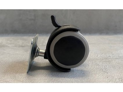 Nábytkové plastové kolečko pogumované fí 40mm s brzdou