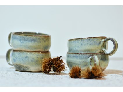 tyrkysovo-modrá nízka šálka 60ml