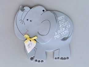 maly keramicky slonik darek k narozeninam pro dite pro stesti velky