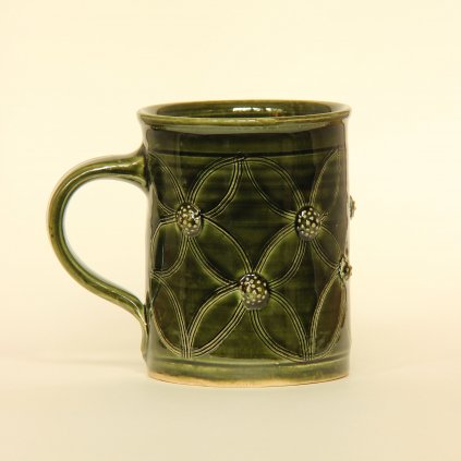 Hrnek zelený rovný 0,4l