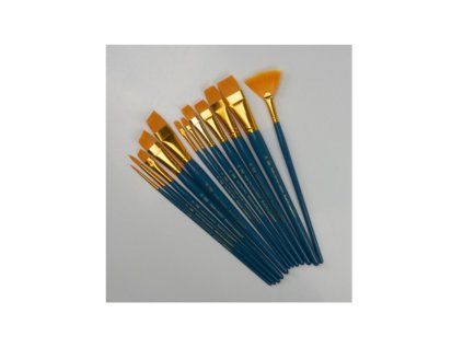 BIGSET-Brush Set 12 pcs Wooden Handle