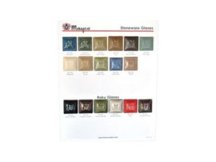 10313 mayco stonware glazes wallchart 3 pcs