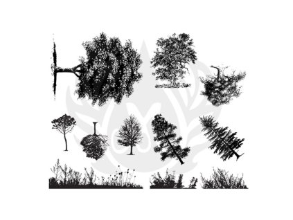 10364 mayco designer silkscreen botanical trees