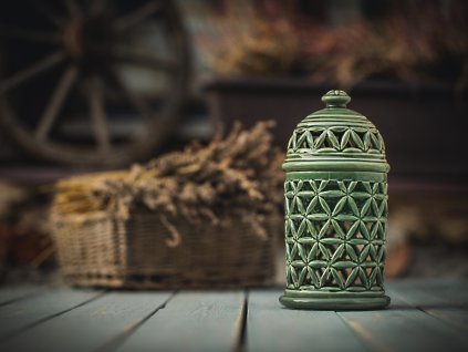 aromalampa květ života zelená