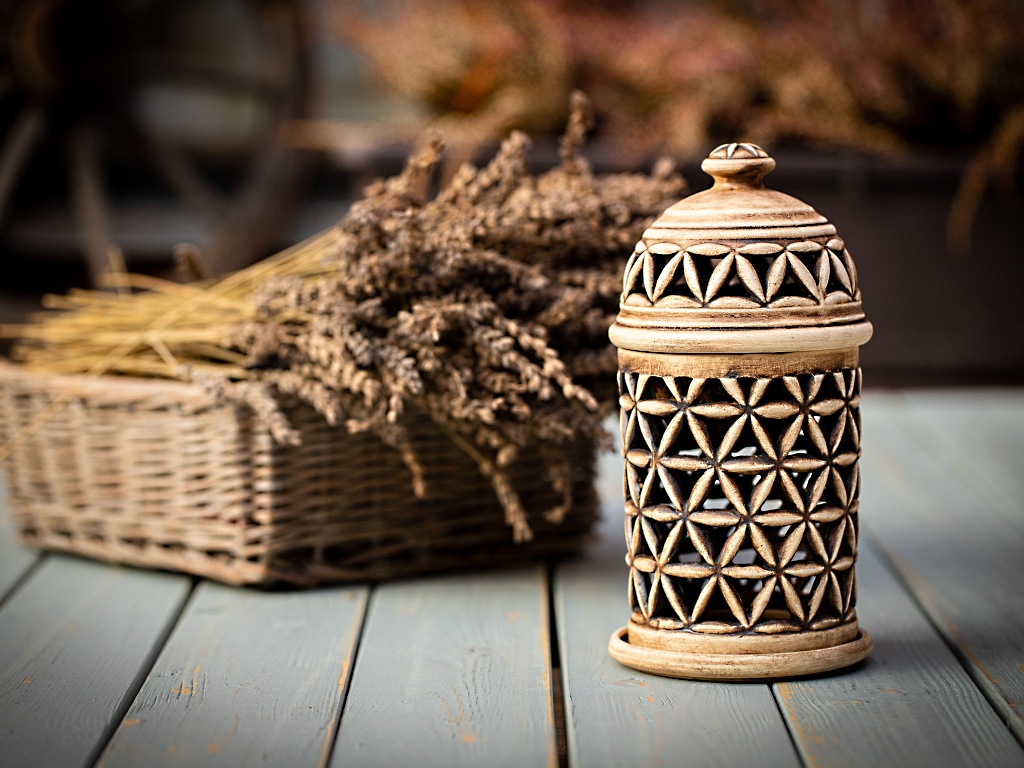 Levně Keramika Vanya Aromalampa KVĚT ŽIVOTA - patina burel