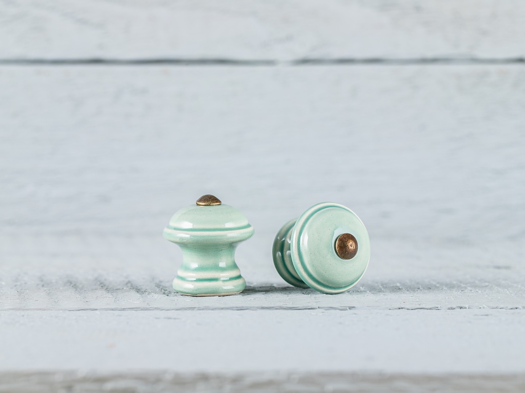 Levně Keramika Vanya Úchytka mini - mint - HLADKÁ