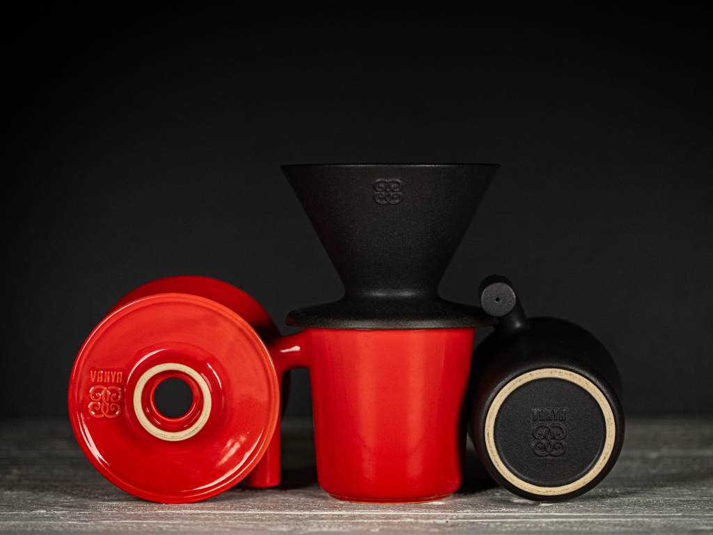 Levně Zvýhodněný balíček - dripper+hrnek Barva dripperu: Mint, Barva hrnku: Žlutá