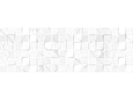 LUXOR mosaic white 3D obklad obkladačka v imitaci mramoru bílá