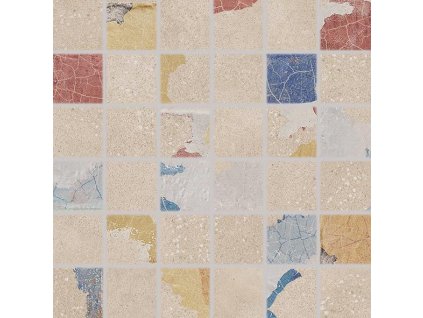 Betonico mozaika vícebarevná WDM05797 rektifikovaná