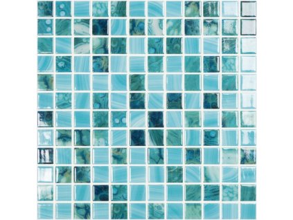 Nature Sky, mozaika, modrozelená, lesklá, 2,5 x 2,5 cm