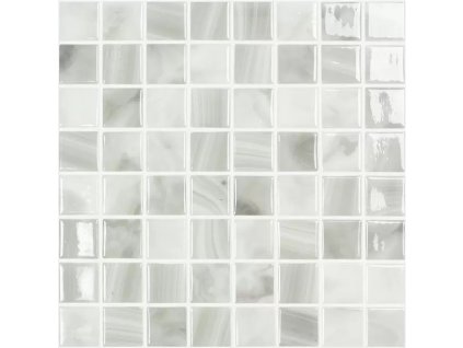 Nature Pearl River, mozaika, skleněná, bílošedá