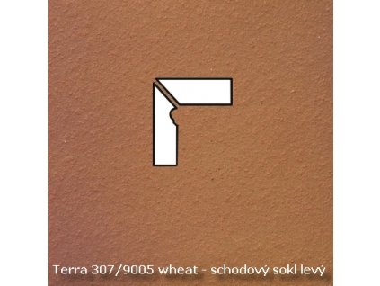 Keraplatte Terra 307/9005 wheat  schodový sokl levý