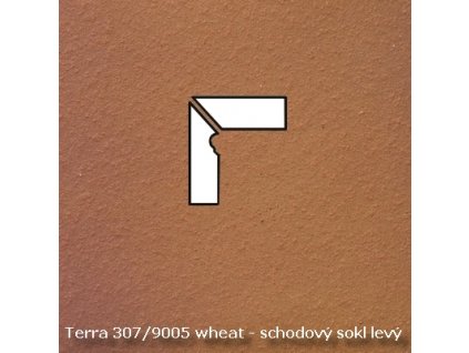 Keraplatte Terra 307/9005 wheat schodový sokl levý