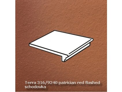Keraplatte Terra 316 9240 patrician red flashed schodovka