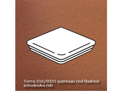 Keraplatte Terra 316 9331 patrician red flashed schodovka