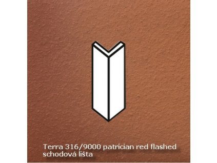 Keraplatte Terra 316 9000 patrician red flashed schodová lišta roh