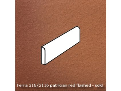 Keraplatte Terra 316 2116 patrician red flashed sokl