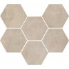 Clays Hexagon MM5S shell, dlažba, béžová, matná, 21 x 18,2 x 0,95 cm