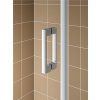 Cada XS čtvrtkruhový sprchový kout, 80x200 cm, stříbrná vysoký lesk, čiré sklo, kyvné dveře s pevnými poli