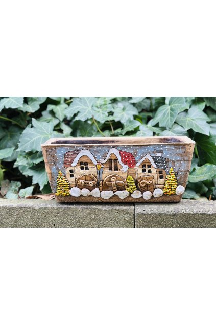 Velký truhlík- vánoční domečky