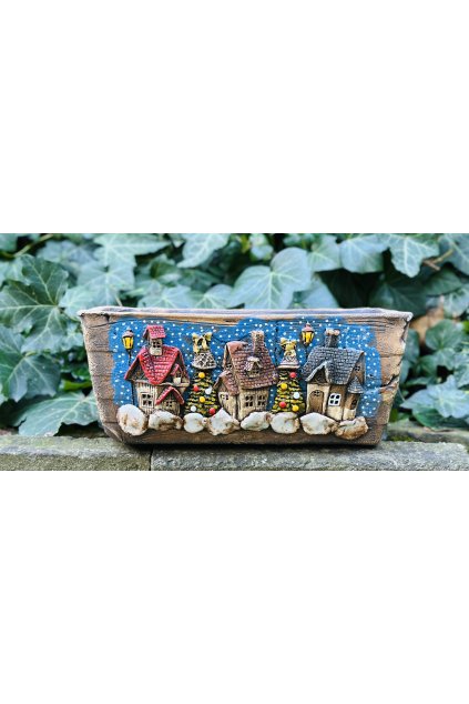 Velký truhlík- vánoční domečky