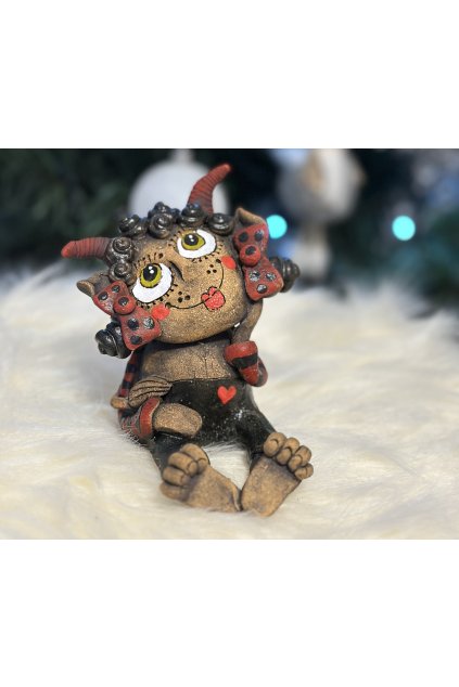 Sedící zvoneček - čertík