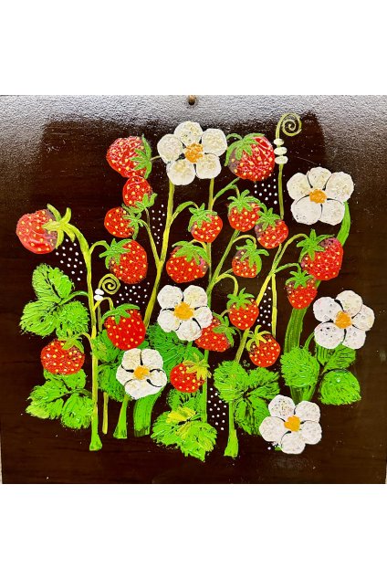 Dlaždice - Jahody v květu