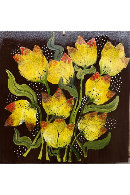 Dlaždice - žluté květy