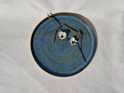 Talíř barevný modrý