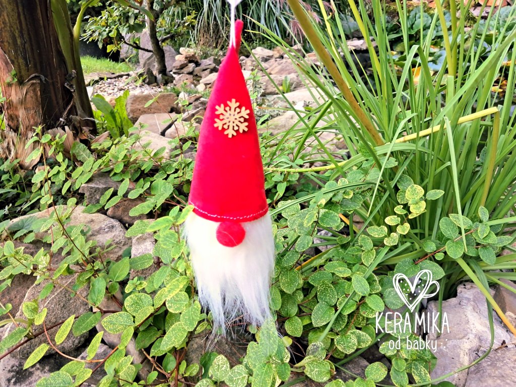 Skřítek s vousy na zavěšení