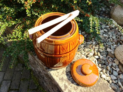 Soudek 3,5l na kvašáky s dřevěnými kleštěmi
