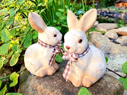 Zajíček s látkovou mašlí