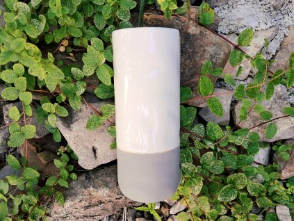 Váza válec šedá a bílá