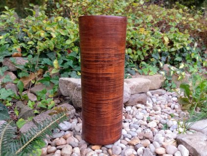 Váza válec hnědá matná WOOD