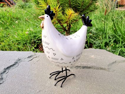 Keramický kohoutek na kovových nožkách