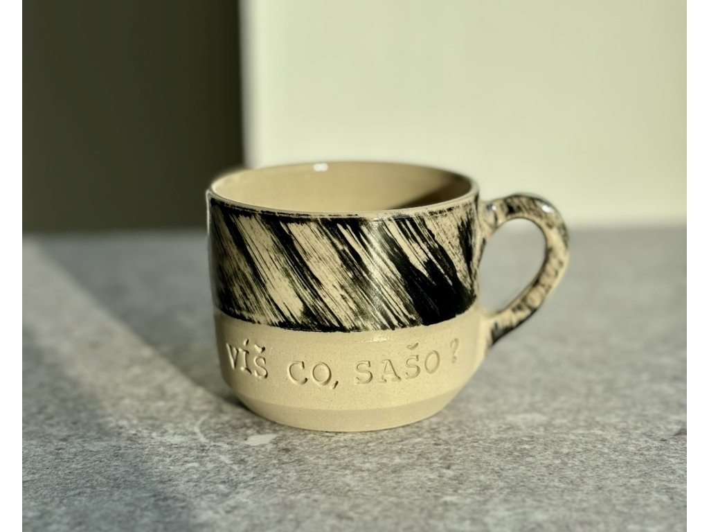 Hrnek - Víš co, Sašo? - 120-140ml černý