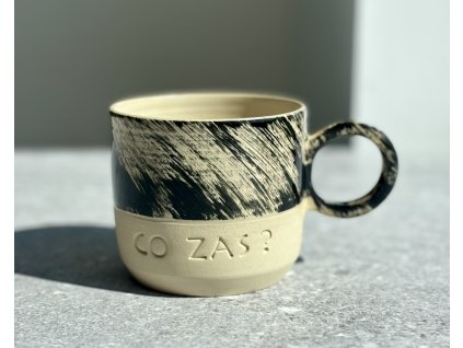 Hrnek - Co zas? - s kulatým uchem 260-290ml - černý II. jakost