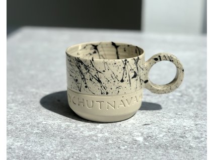 Hrnek - vychutnávám - s kulatým uchem 260-290ml - černý