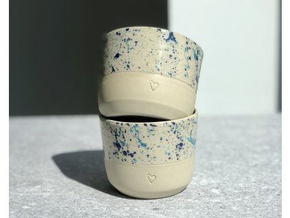 Kalíšek - srdíčko 250-270ml modrý