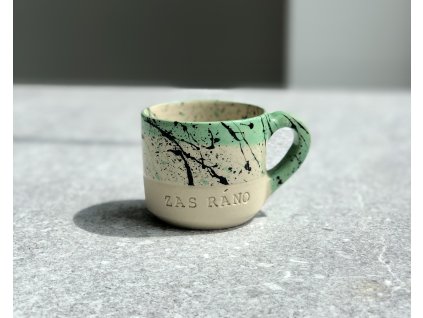 Hrnek - zas ráno - 120-140ml zeleno černý
