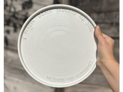 Talíř na cukroví - bílý hladký Ø26cm