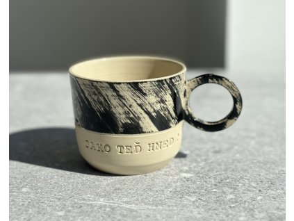 Hrnek - Jako teď hned? - s kulatým uchem 260-290ml černý