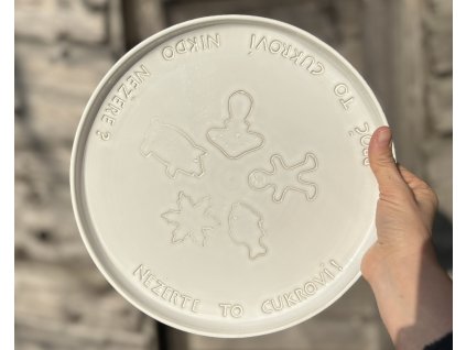 Talíř na cukroví - bílé cukroví Ø27cm