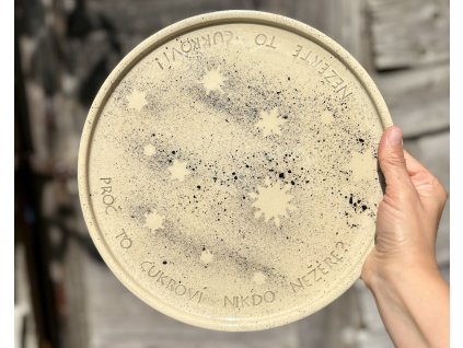 Talíř na cukroví - černá chumelenice Ø25-26cm