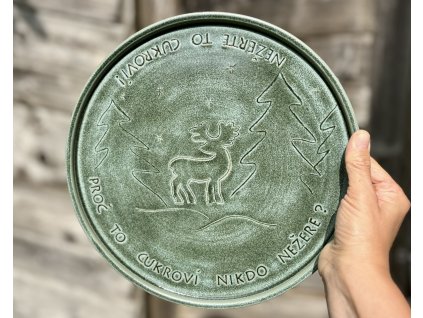 Talíř na cukroví - s jelenem - Ø26cm